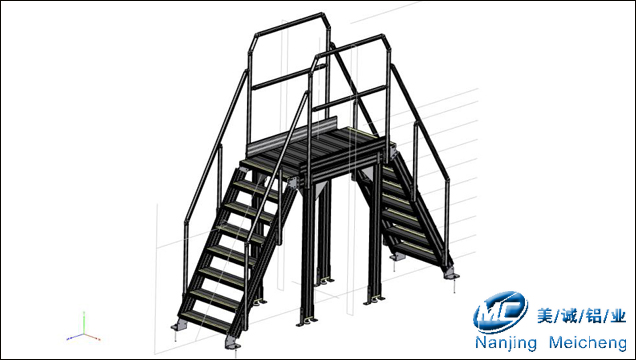鋁型材過線梯草圖